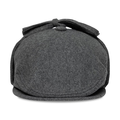 Pictured is this MLB Wool LA Dodgers Downflap Driver cap in grey. 3