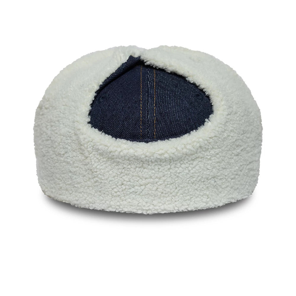 Pictured is this New Era Denim Dogear 59FIFTY Fitted cap in navy. 5