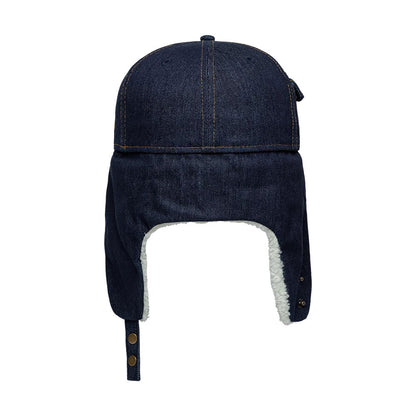 Pictured is this New Era Denim Dogear 59FIFTY Fitted cap in navy. 8