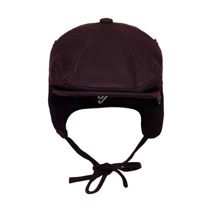 Pictured is this New Era Wool Downflap Driver cap in dark brown. 7