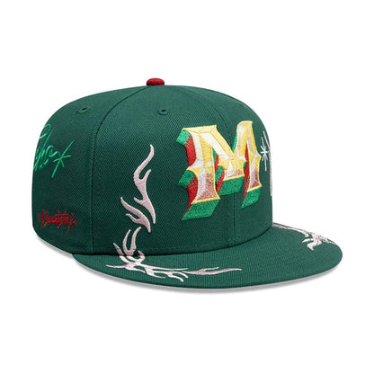 Pictured is this New Era Mexico Rotulos New Era 59FIFTY Fitted cap in green. 1