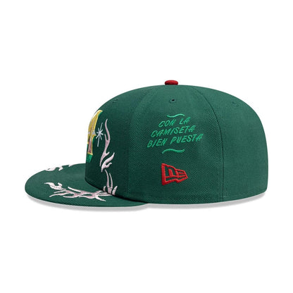 Pictured is this New Era Mexico Rotulos New Era 59FIFTY Fitted cap in green. 5