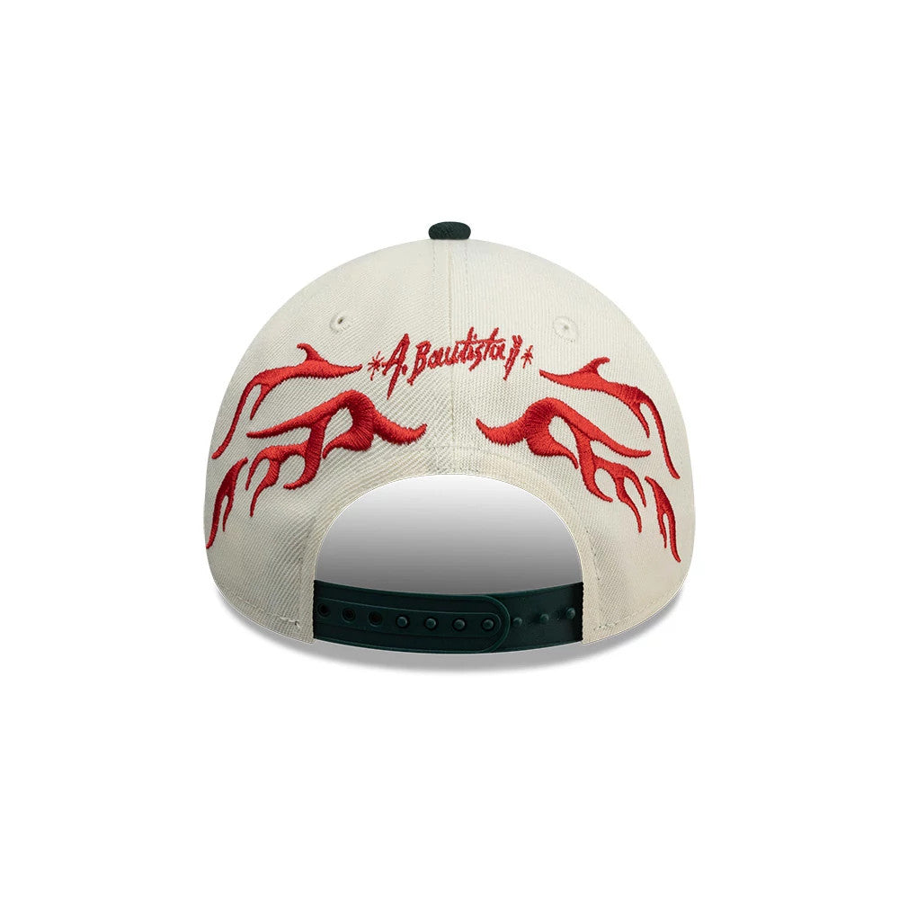 Pictured is this New Era Mexico Rotulos New Era 9FORTY A-Frame cap in white. 6