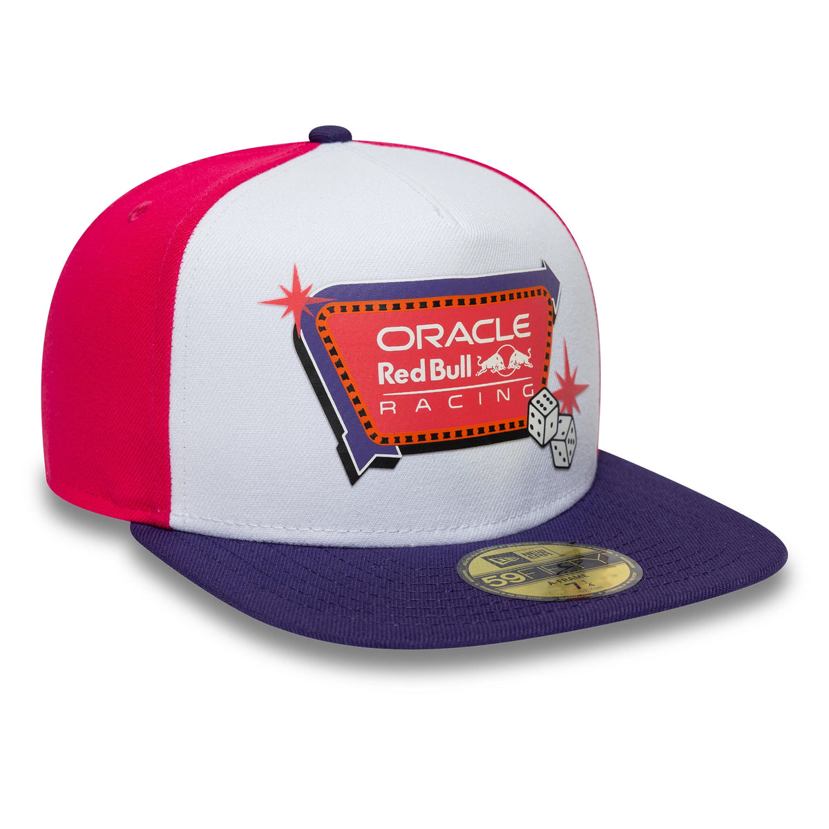 Pictured is this Vegas Race Special Red Bull Racing 59FIFTY A-Frame cap in white. 3