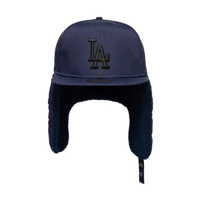 Pictured is this MLB Quilted LA Dodgers Dogear 59FIFTY Fitted cap in navy. 6
