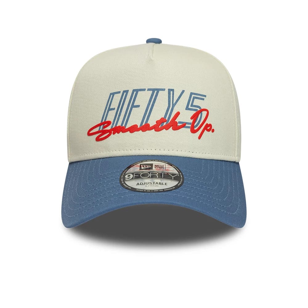 Pictured is this Carlos Sainz Team Fifty5 Contrast Visor 9FORTY A-Frame cap in cream. 2