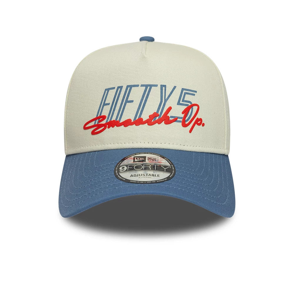 Pictured is this Carlos Sainz Team Fifty5 Contrast Visor 9FORTY A-Frame cap in cream. 2