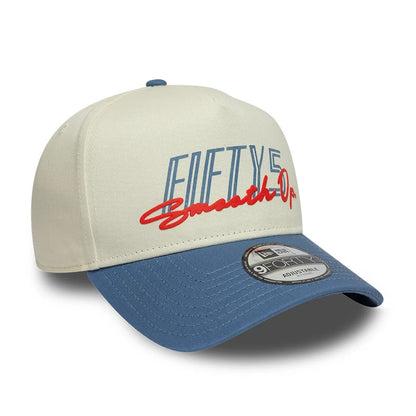 Pictured is this Carlos Sainz Team Fifty5 Contrast Visor 9FORTY A-Frame cap in cream. 3