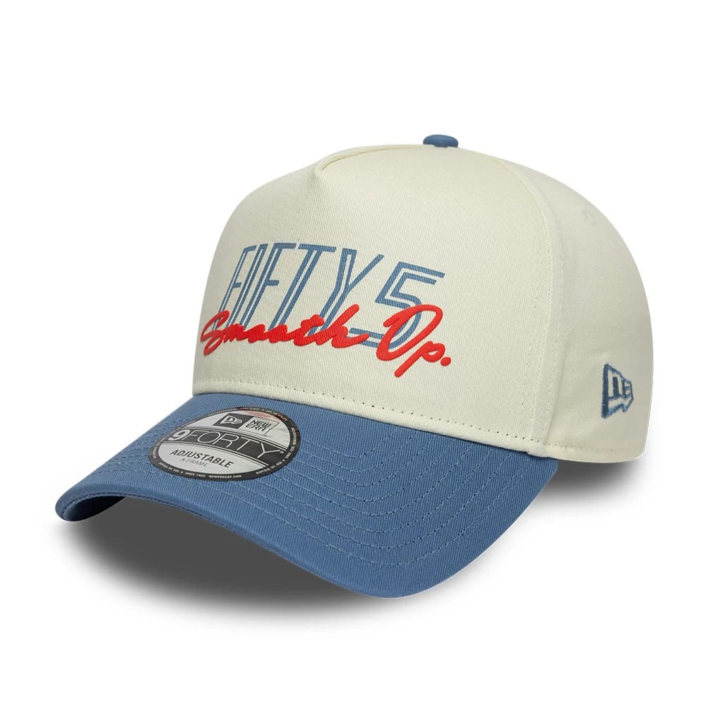 Pictured is this Carlos Sainz Team Fifty5 Contrast Visor 9FORTY A-Frame cap in cream. 1