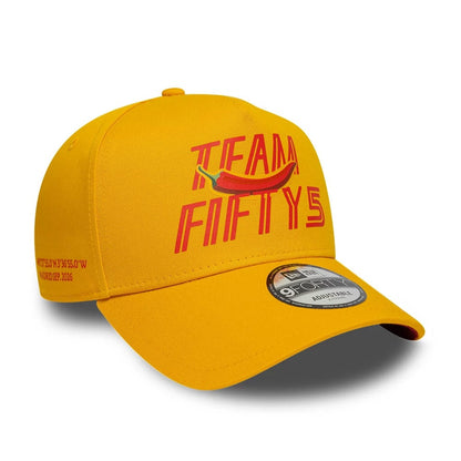 Pictured is this Carlos Sainz Team Fifty5 Grandstand 9FORTY A-Frame cap in dark yellow. 4