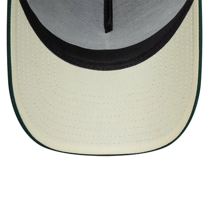Pictured is this Carlos Sainz TeamPuff Print Puff Print Fifty5 9FORTY A-Frame cap in dark green. 2