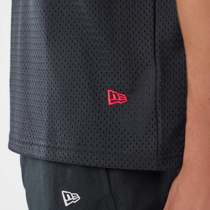 The model is wearing this NFL International Games 2026 Graphic Atlanta Falcons Mesh Jersey in black. 5