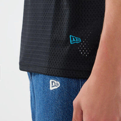 The model is wearing this NFL International Games 2026 Graphic Jacksonville Jaguars Mesh Jersey in black. 6