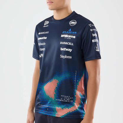 The model is wearing this Singapore Williams Tech T-Shirt in navy. 7