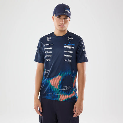 The model is wearing this Singapore Williams Tech T-Shirt in navy. 1