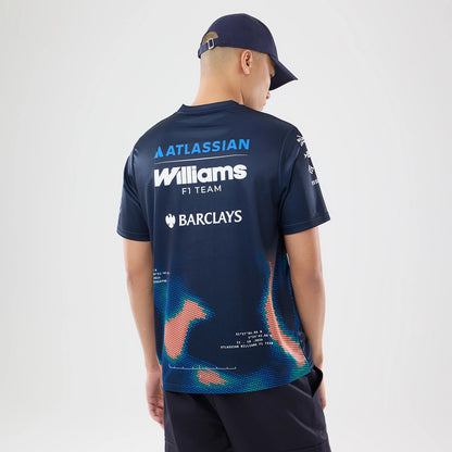 The model is wearing this Singapore Williams Tech T-Shirt in navy. 2