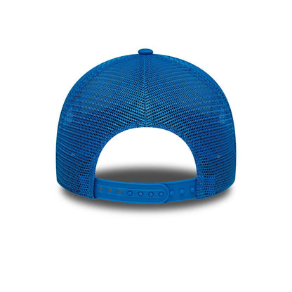 Pictured is this NFL International Series Games 2026 Munich Detroit Lions 9FORTY A-Frame Trucker cap in blue. 4
