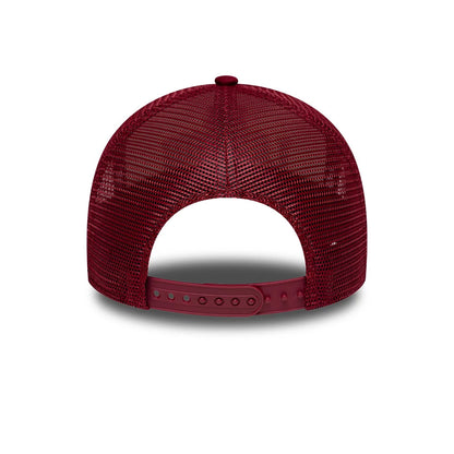 Pictured is this NFL International Games 2026 London Washington Commanders 9FORTY A-Frame Trucker cap in dark red. 4