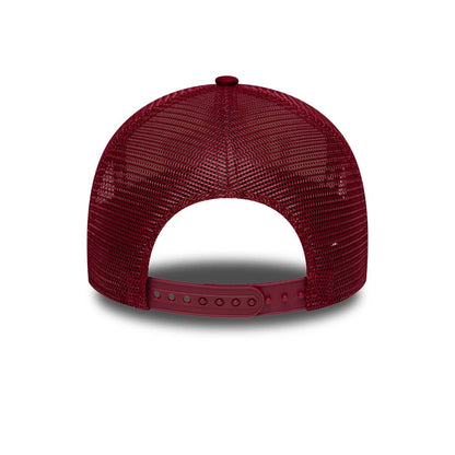 Pictured is this NFL International Series Games 2026 London Washington Commanders 9FORTY A-Frame Trucker cap in dark red. 4