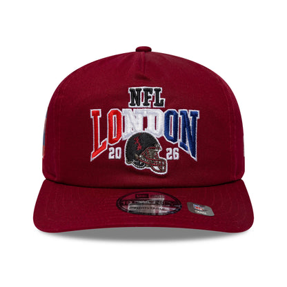 Pictured is this NFL International Games 2026 London Washington Commanders 19TWENTY cap in dark red. 3