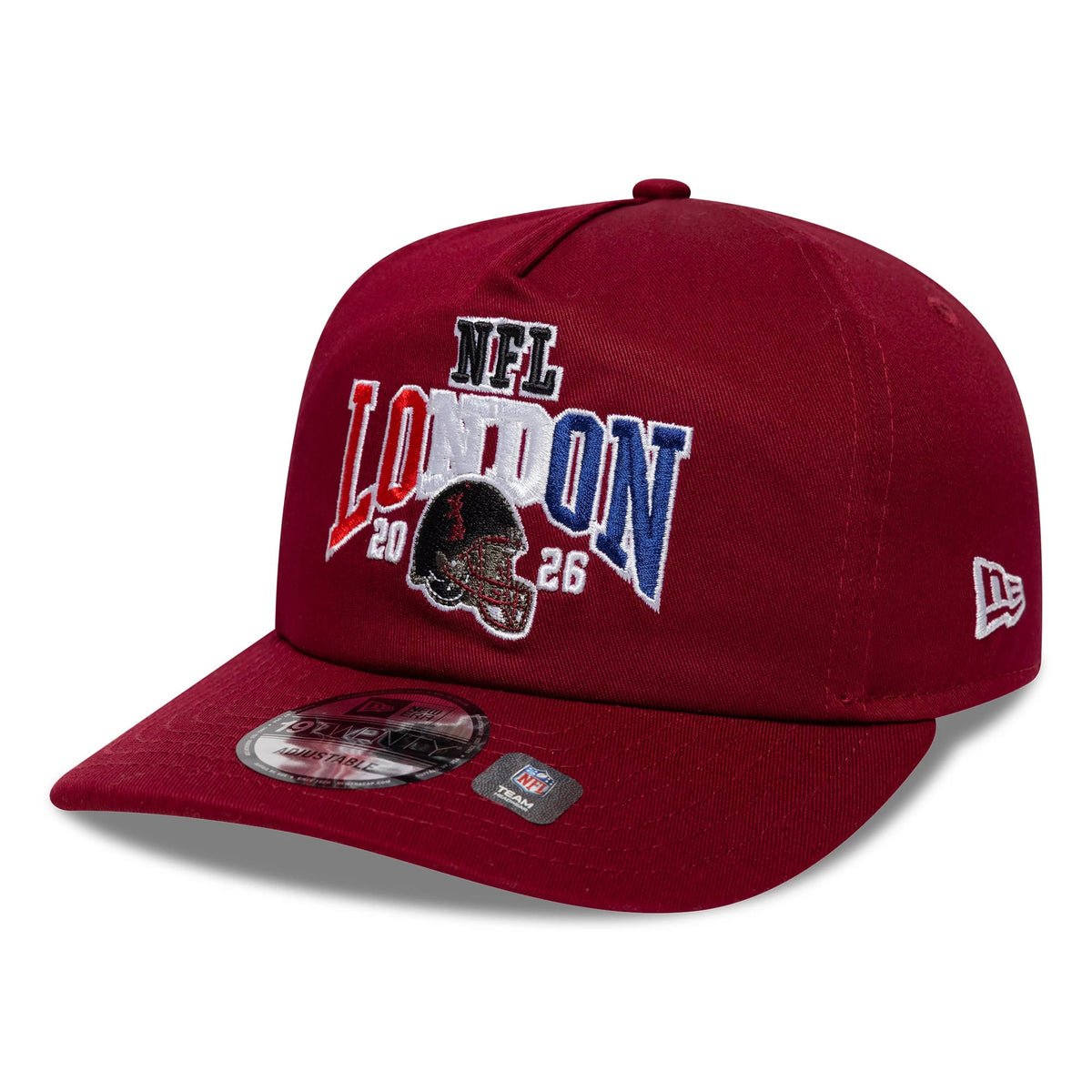 Pictured is this NFL International Series Games 2026 London Washington Commanders 19TWENTY cap in dark red. 4