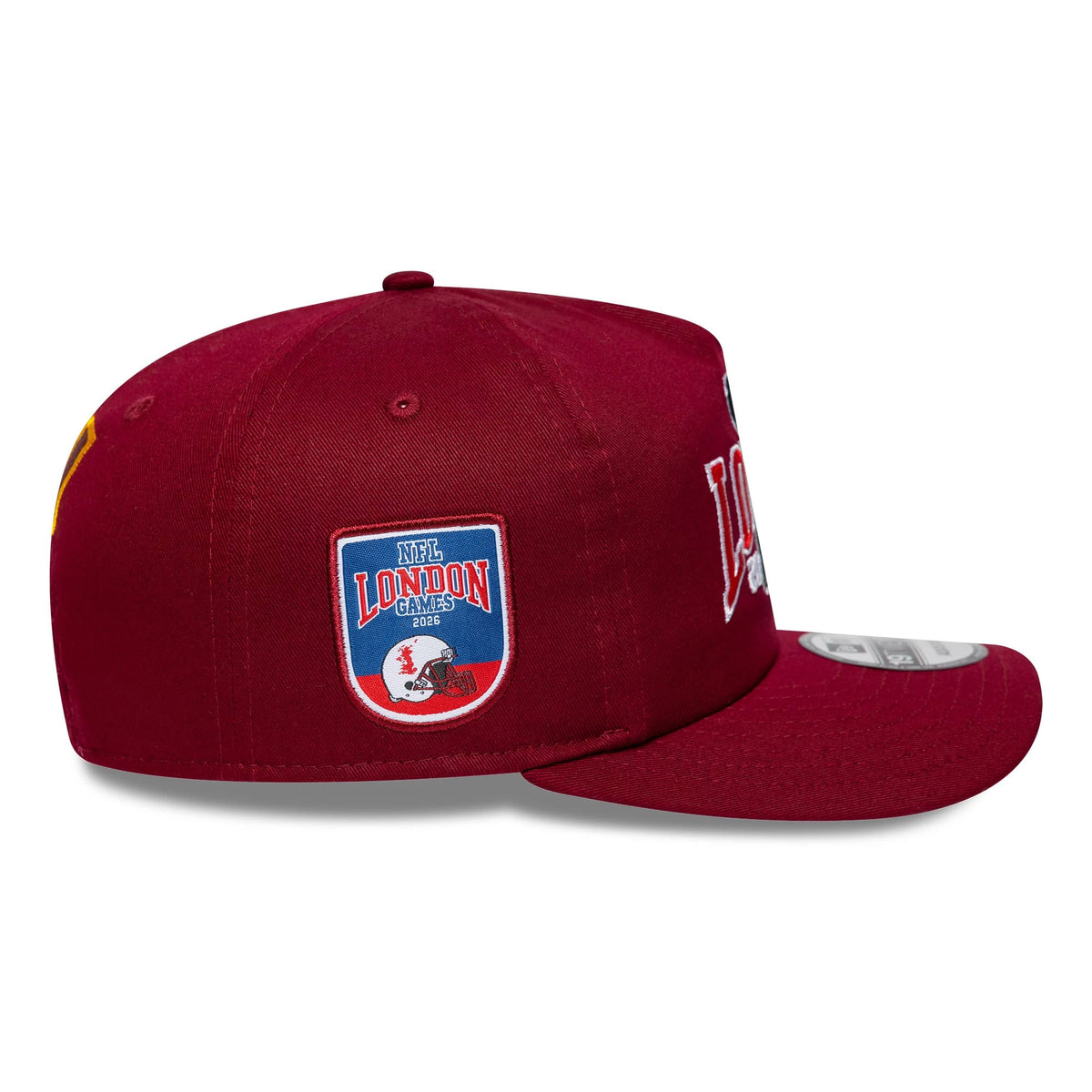 Pictured is this NFL International Series Games 2026 London Washington Commanders 19TWENTY cap in dark red. 6