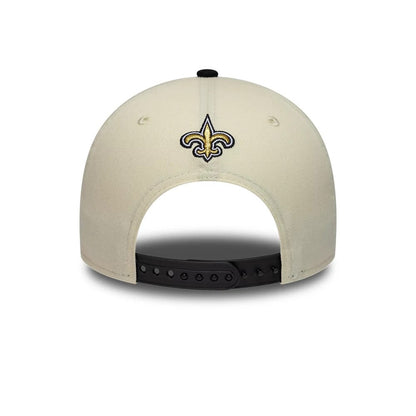 Pictured is this NFL International Series Games 2026 Paris New Orleans Saints 9FORTY M-Crown cap in white & black. 5