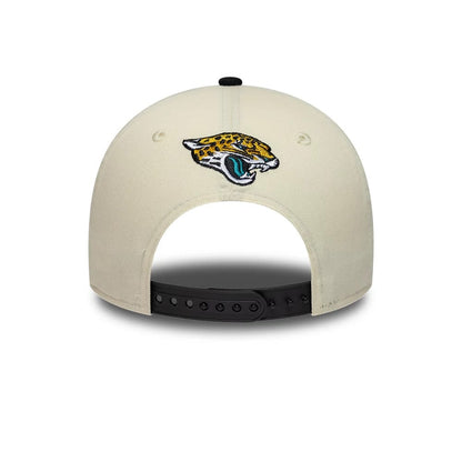 Pictured is this NFL International Series Games 2026 London Jacksonville Jaguars 9FORTY M-Crown cap in white & black. 5