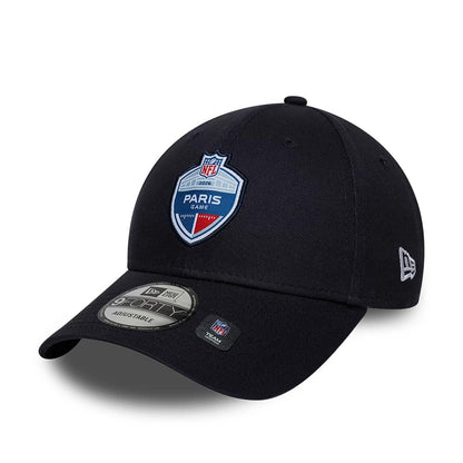Pictured is this NFL International Series Games 2026 Paris 9FORTY cap in navy. 1