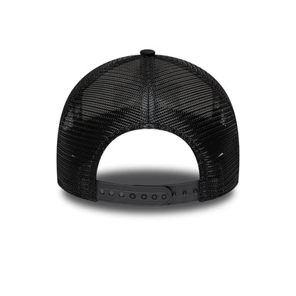 Pictured is this NFL International Series Games 2026 Paris New Orleans Saints 9FORTY A-Frame Trucker cap in black. 4