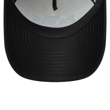 Pictured is this NFL International Series Games 2026 Paris New Orleans Saints 9FORTY A-Frame Trucker cap in black. 5