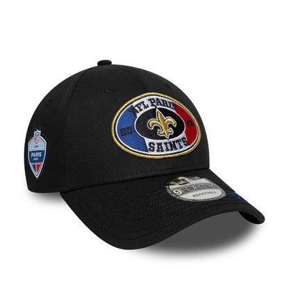 Pictured is this NFL International Series Games 2026 Paris New Orleans Saints 9FORTY cap in black. 3