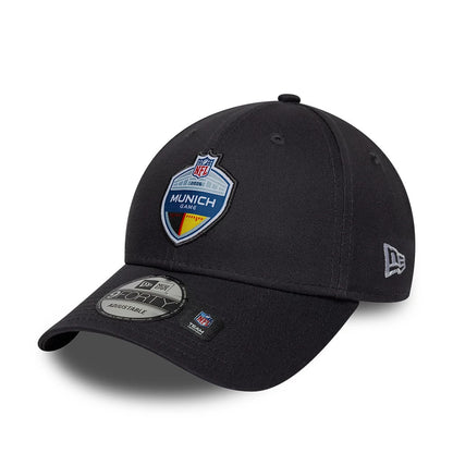 Pictured is this NFL International Games 2026 Munich 9FORTY cap in dark grey. 1
