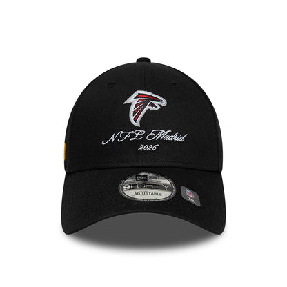 Pictured is this NFL International Series Games 2026 Madrid Atlanta Falcons 9FORTY cap in black. 3