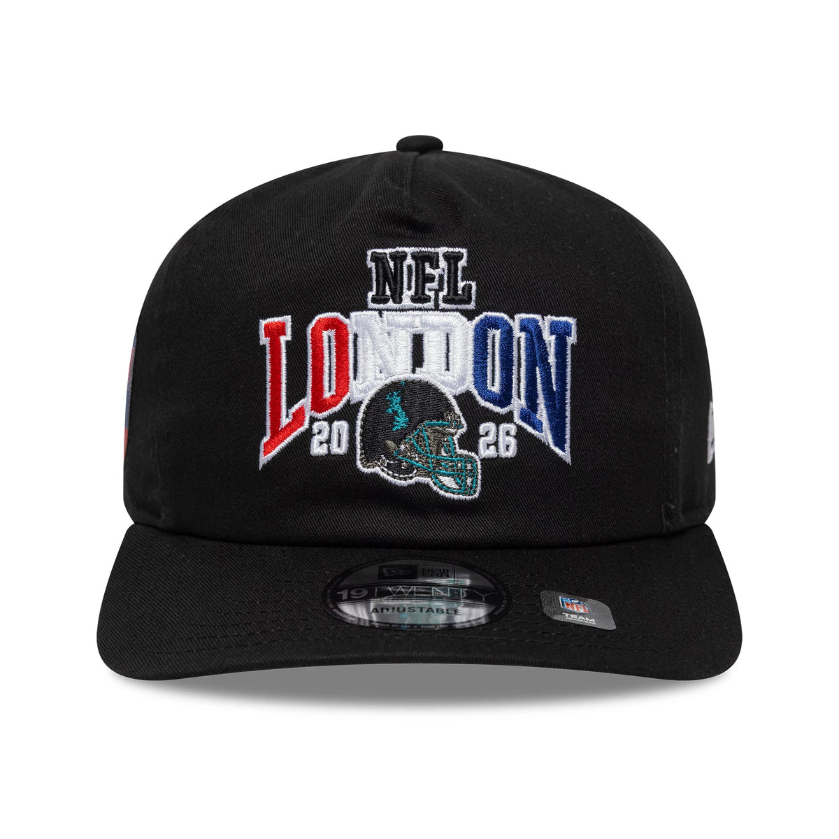 Pictured is this NFL International Games 2026 London Jacksonville Jaguars 19TWENTY cap in black. 4