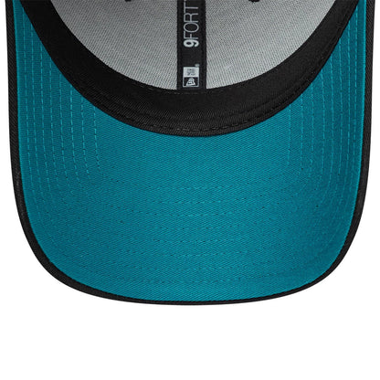 Pictured is this NFL International Series Games 2026 London Jacksonville Jaguars 9FORTY cap in black. 2