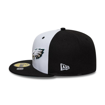 Pictured is this NFL International Games Philadelphia Eagles 59FIFTY Fitted cap in black. 5