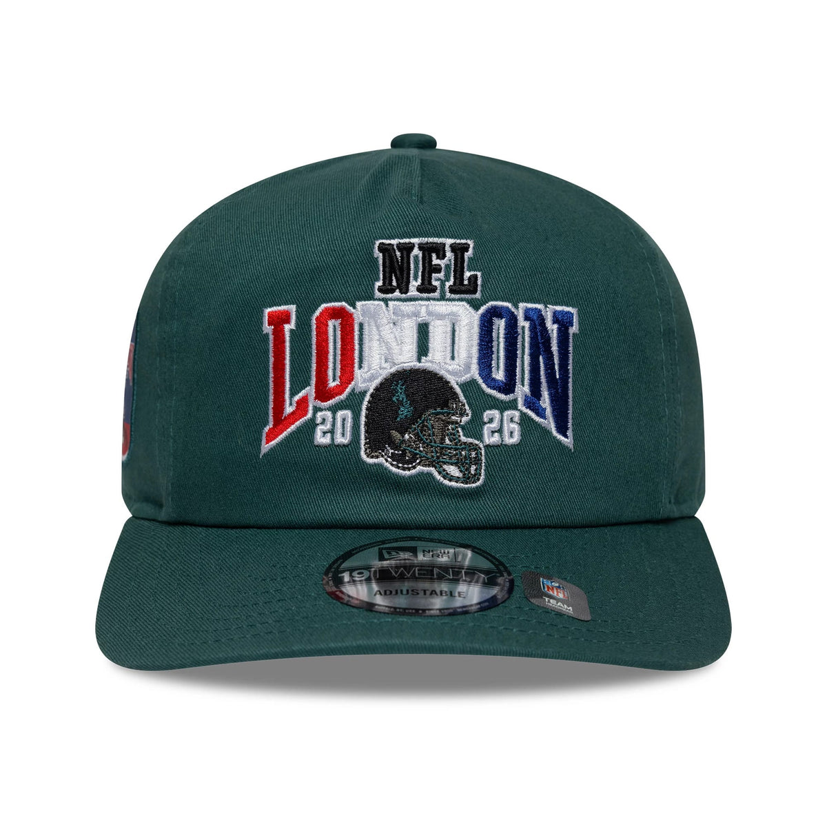 Pictured is this NFL International Series Games 2026 London Philadelphia Eagles 19TWENTY cap in dark green. 3