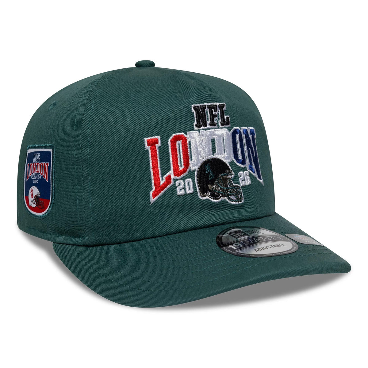 Pictured is this NFL International Series Games 2026 London Philadelphia Eagles 19TWENTY cap in dark green. 1