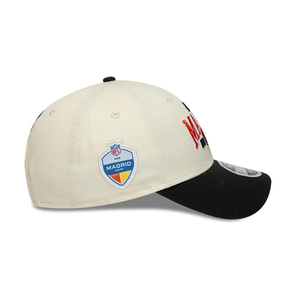 Pictured is this NFL International Series Games 2026 Madrid Cincinnati Bengals 9FORTY M-Crown cap in white & black. 4