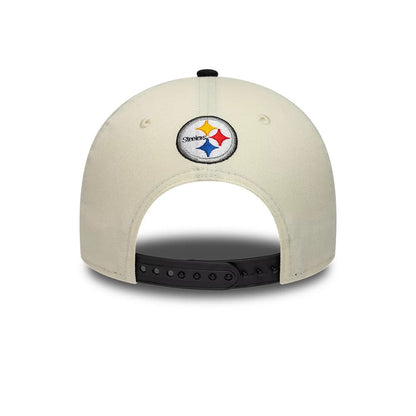 Pictured is this NFL International Series Games 2026 Paris Pittsburgh Steelers 9FORTY M-Crown cap in white & black. 5