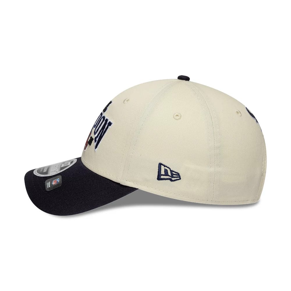 Pictured is this NFL International Series Games 2026 London Houston Texans 9FORTY M-Crown cap in white & black. 4
