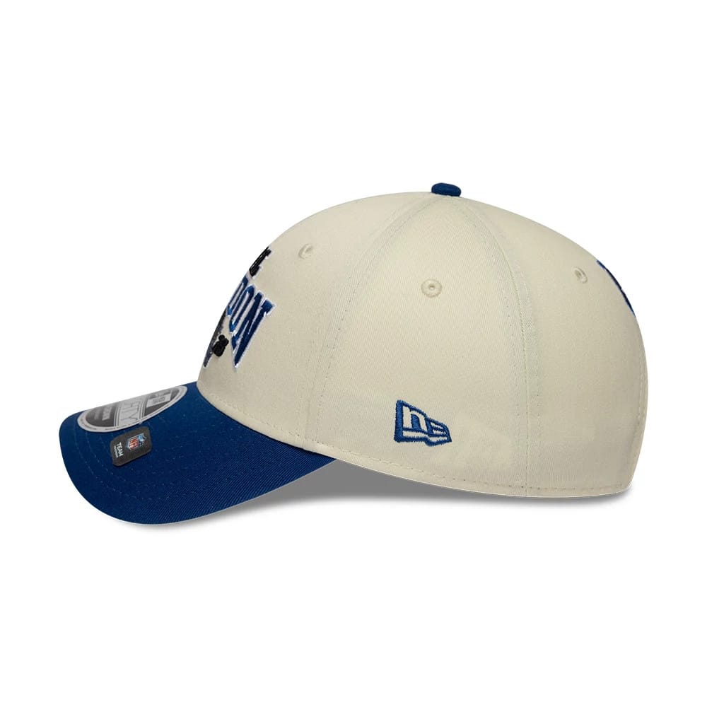 Pictured is this NFL International Series Games 2026 London Indianapolis Colts 9FORTY M-Crown cap in white & blue. 4