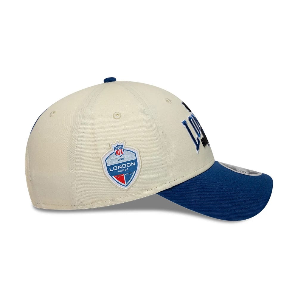 Pictured is this NFL International Series Games 2026 London Indianapolis Colts 9FORTY M-Crown cap in white & blue. 6