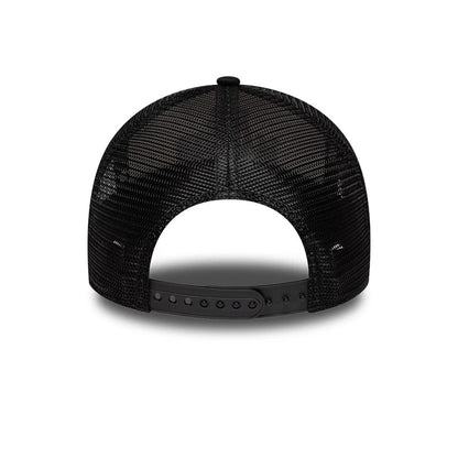 Pictured is this NFL International Series Games 2026 Madrid Cincinnati Bengals 9FORTY A-Frame Trucker cap in black. 7