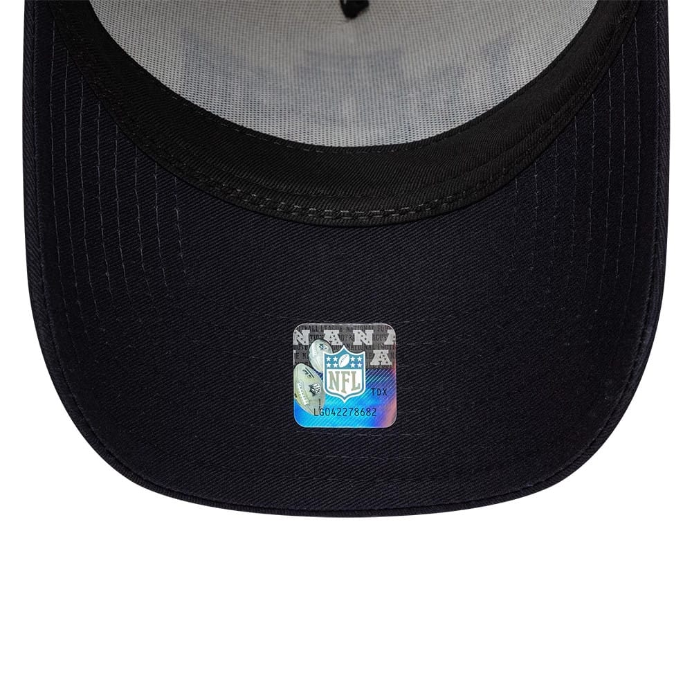 Pictured is this NFL International Series Games 2026 London Houston Texans 9FORTY A-Frame Trucker cap in navy. 7