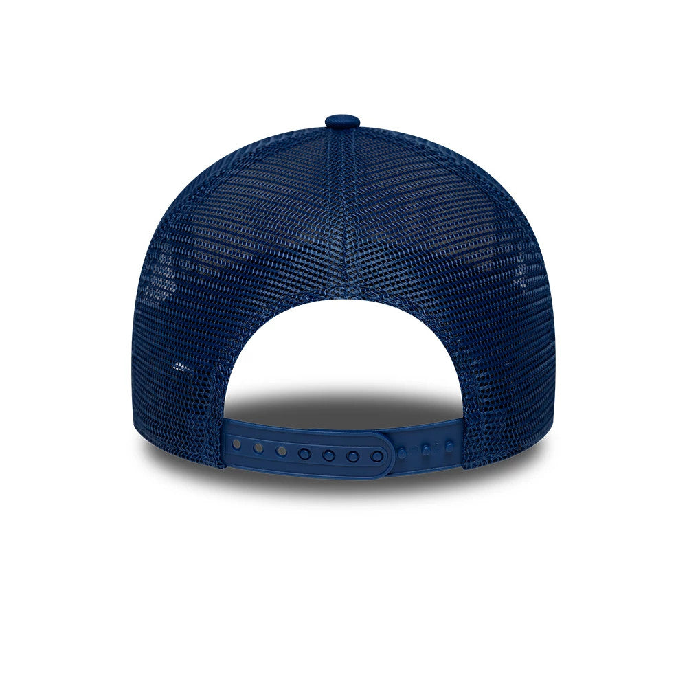 Pictured is this NFL International Games 2026 London Indianapolis Colts 9FORTY A-Frame Trucker cap in blue. 5
