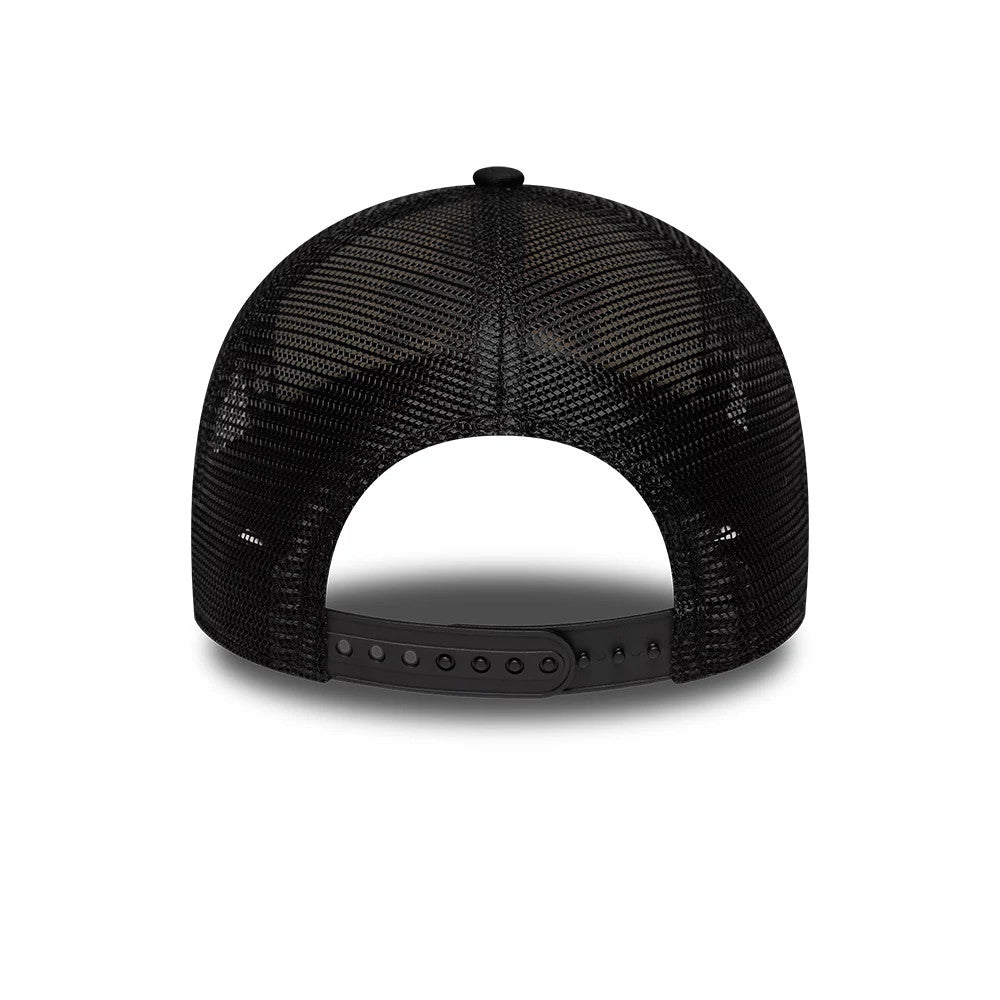 Pictured is this NFL International Games 2026 Paris Pittsburgh Steelers 9FORTY A-Frame Trucker cap in black. 5