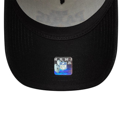 Pictured is this NFL International Series Games 2026 Paris Pittsburgh Steelers 9FORTY A-Frame Trucker cap in black. 7