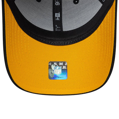Pictured is this NFL International Series Games 2026 Paris Pittsburgh Steelers 9FORTY cap in black. 2
